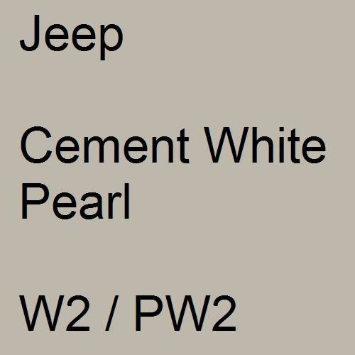 Jeep, Cement White Pearl, W2 / PW2.